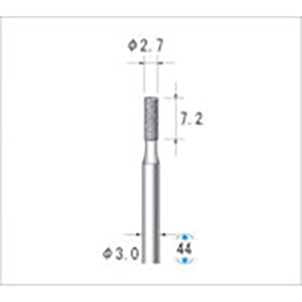 ナカニシ　ダイヤモンドバー　円筒型　φ２．７×７．２×軸φ３　＃１００　１２３７５＿