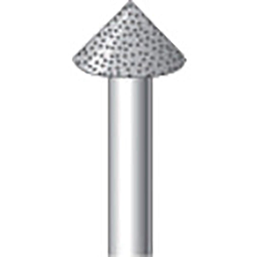 ナカニシ　電着ダイヤモンドバー　テーパー型　φ８×４．３×軸φ３　＃１３０　９０°　１２４２９＿