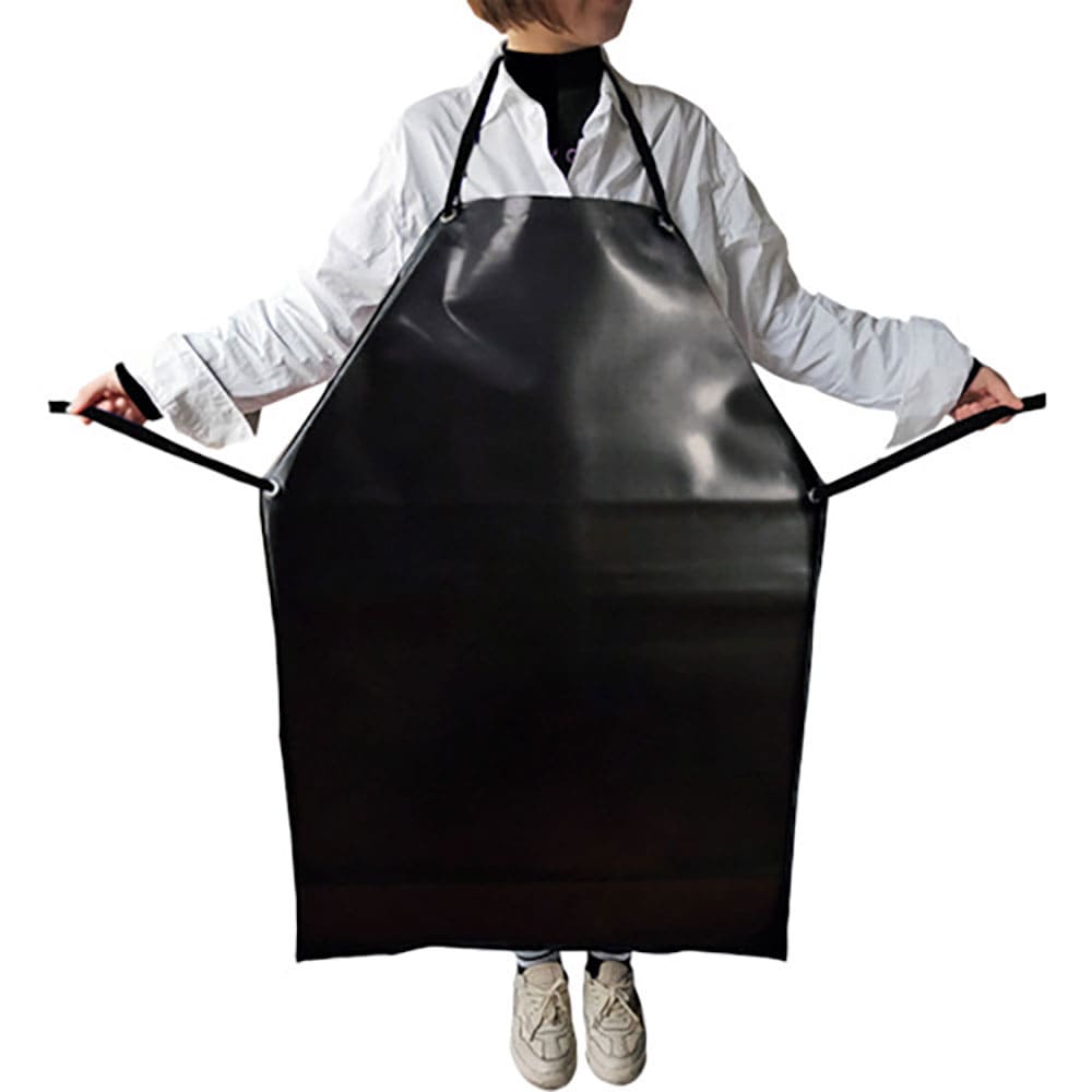 セーフラン　防水防油エプロン　黒　１２４５１－１＿