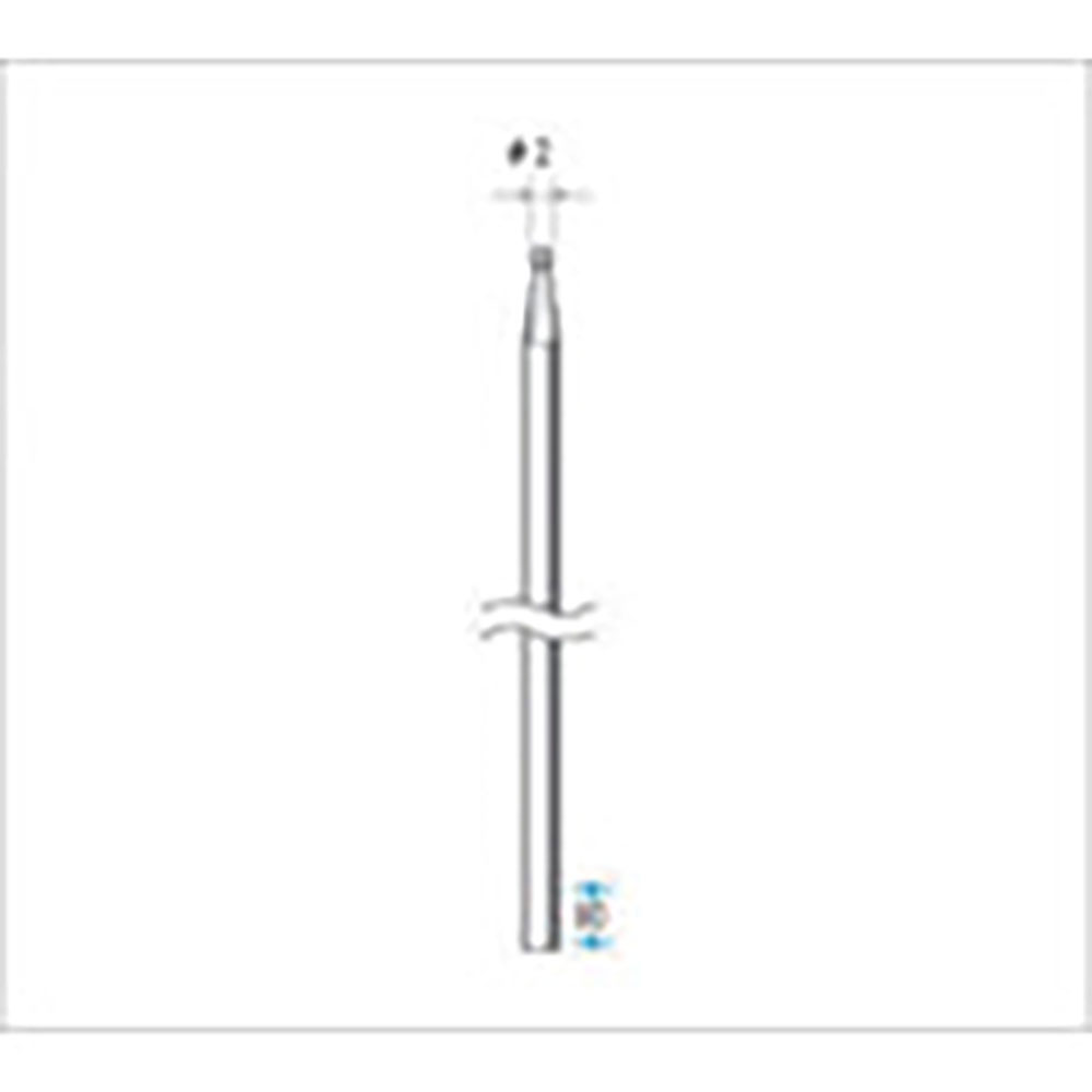 ナカニシ　電着ダイヤモンドバー　球型　φ２×軸φ３　＃１２０　１２７０４＿