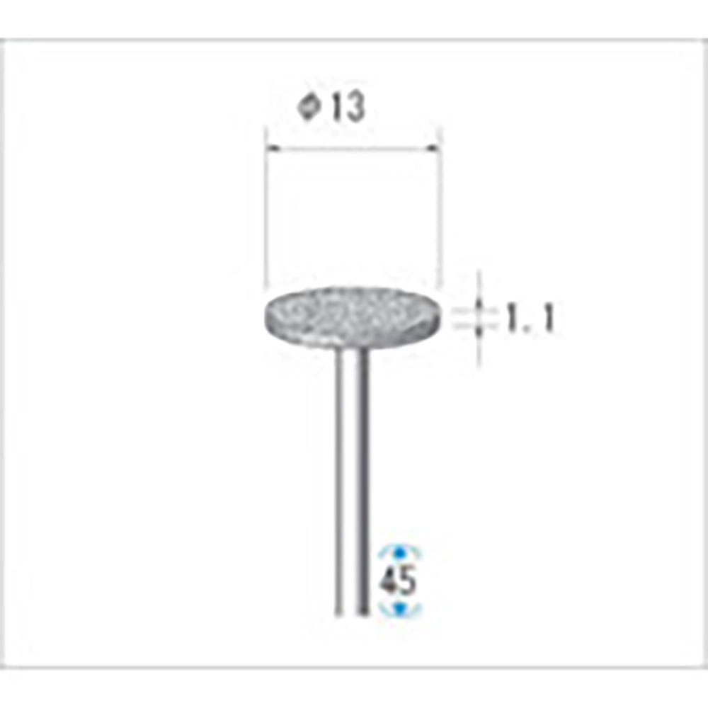 ナカニシ　クラフトダイヤモンドバー　３本入　平型　φ１３×１．１×軸φ３　＃１００　１２８３５＿
