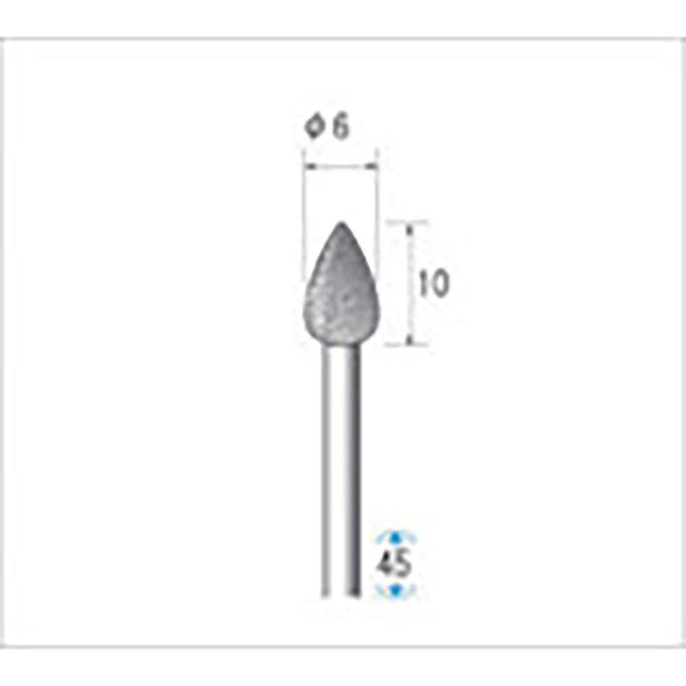 ナカニシ　クラフトダイヤモンドバー　３本入　雫型　φ６×１０×軸φ３　＃１００　１２８３７＿