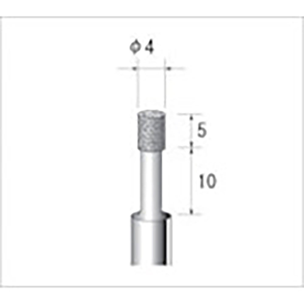 ナカニシ　電着ＣＢＮバー　円筒型　φ４×５×軸φ６　＃１４０　１３１０２＿