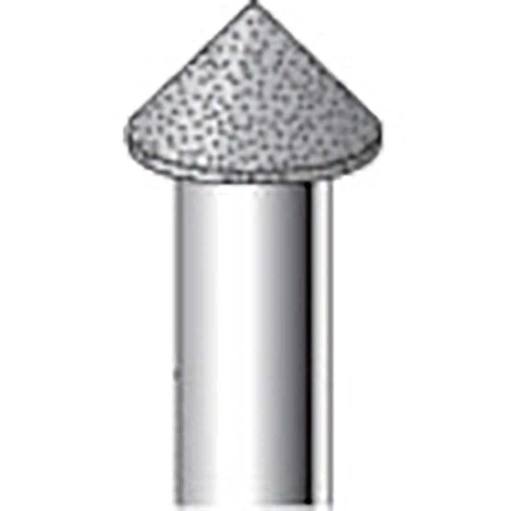 ナカニシ　電着ダイヤモンドバー　テーパー型　φ１０×５．３×軸φ６　＃１２０　９０°　１３３４０＿