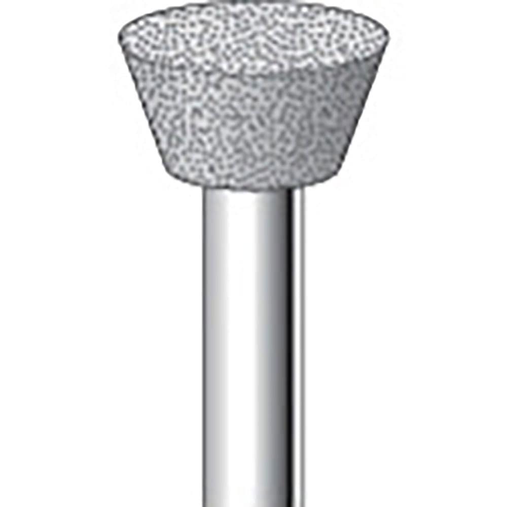 ナカニシ　電着ダイヤモンドバー　逆テーパー型　φ１６×８×軸φ６　＃１２０　７０°　１３３７２＿