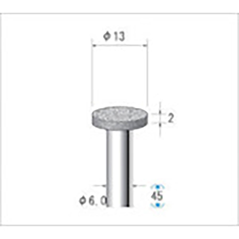 ナカニシ　電着ダイヤモンドバー　平型　φ１３×２×軸φ６　＃１２０　１３３８１＿
