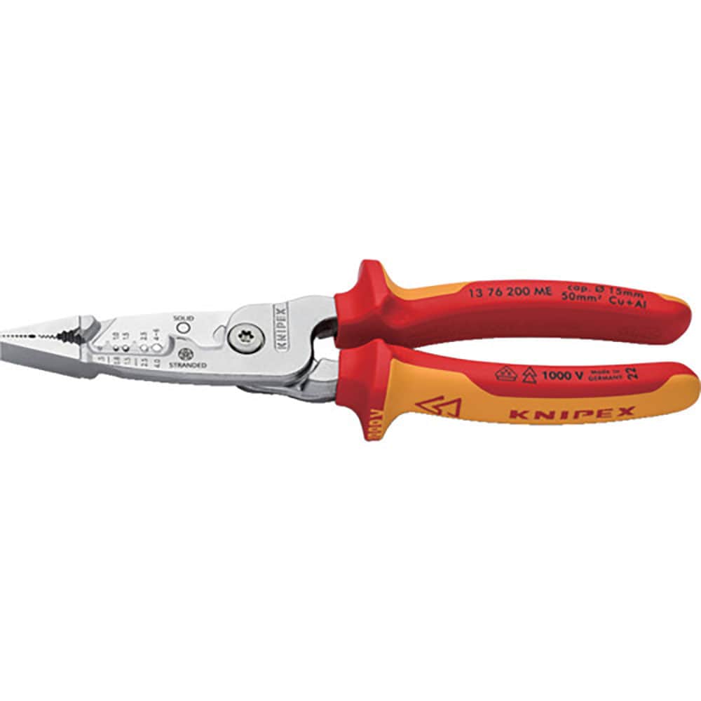 ＫＮＩＰＥＸ　電工用多機能絶縁プライヤー　２００ｍｍ　１３７６２００ＭＥ＿