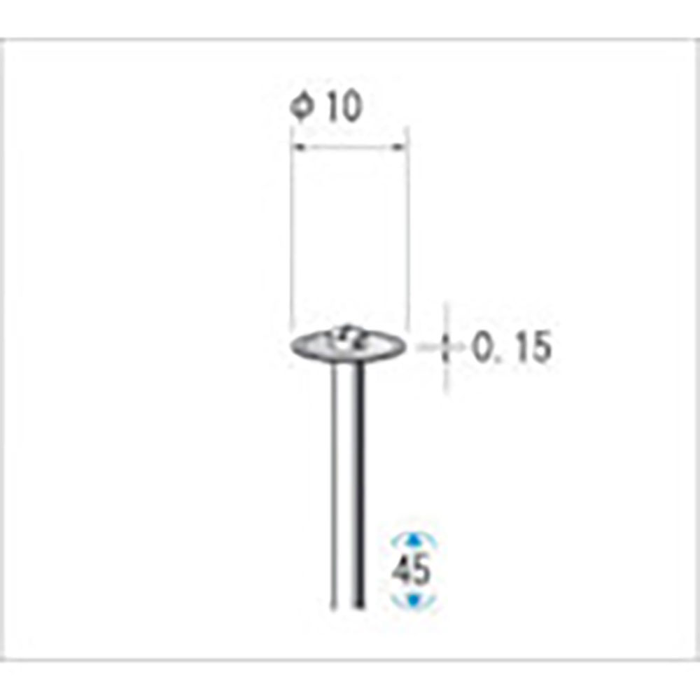 ナカニシ　電着ダイヤモンドディスク　φ１０×０．１５×軸φ２．３４　＃４００　１４００２＿
