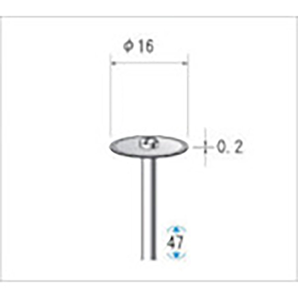 ナカニシ　電着ダイヤモンドディスク　φ１６×０．２×軸φ２．３４　＃１３０　１４００５＿