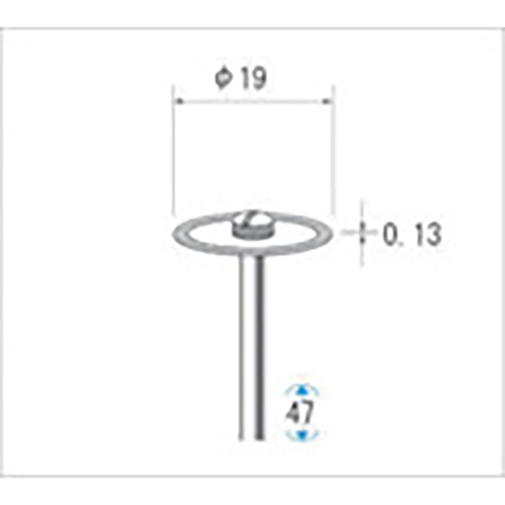 ナカニシ　電着ダイヤモンドディスク　φ１９×０．１３×軸φ２．３４　＃４００　１４０３１＿