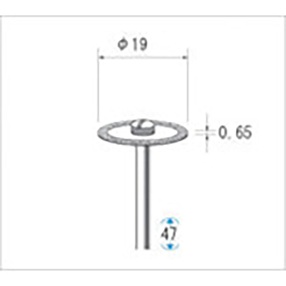 ナカニシ　電着ダイヤモンドディスク　φ１９×０．５５×軸φ２．３４　＃１３０　１４０３５＿