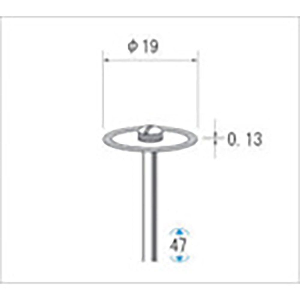 ナカニシ　電着ダイヤモンドディスク　φ１９×０．１３×軸φ３　＃４００　１４０４１＿