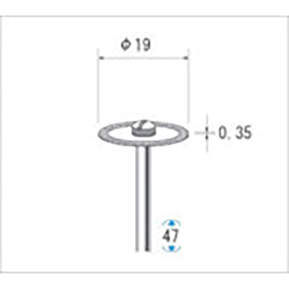 ナカニシ　電着ダイヤモンドディスク　φ１９×０．３×軸φ３　＃１３０　１４０４３＿