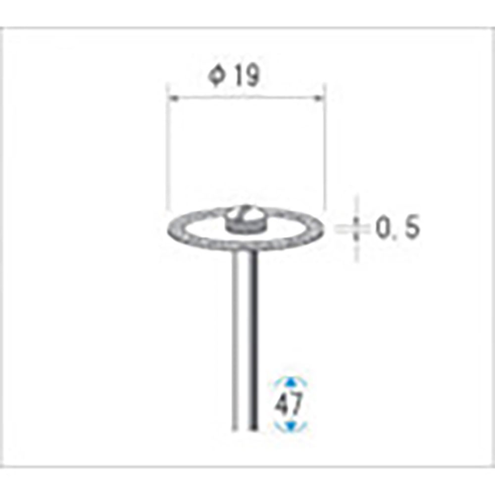 ナカニシ　電着ダイヤモンドディスク　φ１９×０．５×軸φ３　＃１３０　１４０４４＿