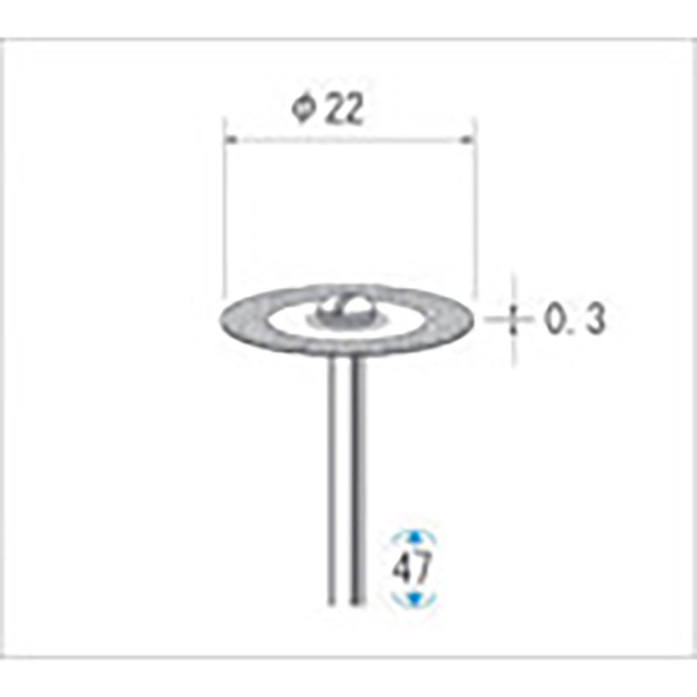 ナカニシ　電着ダイヤモンドディスク　φ２２×０．３×軸φ２．３４　＃２４０　１４０５０＿