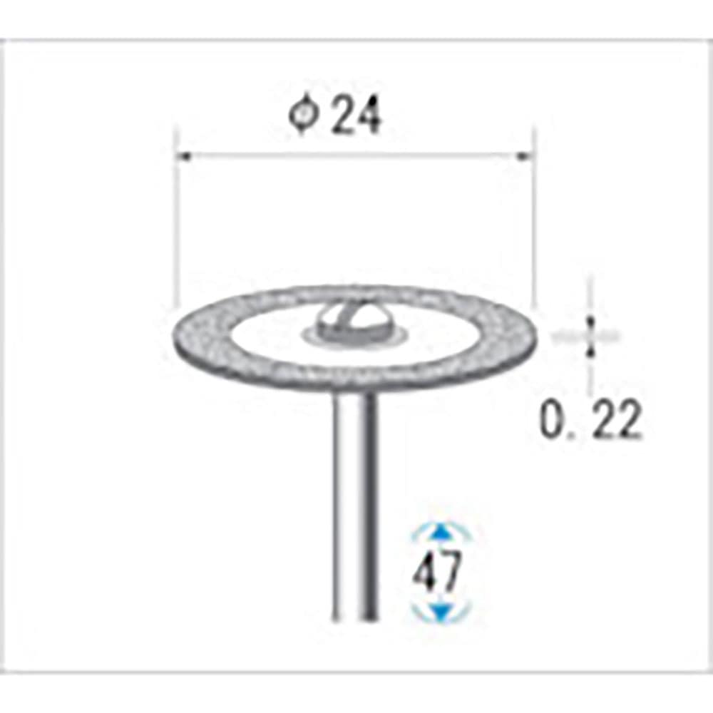 ナカニシ　電着ダイヤモンドディスク　φ２４×０．２２×軸φ２．３４　＃４００　１４０５５＿