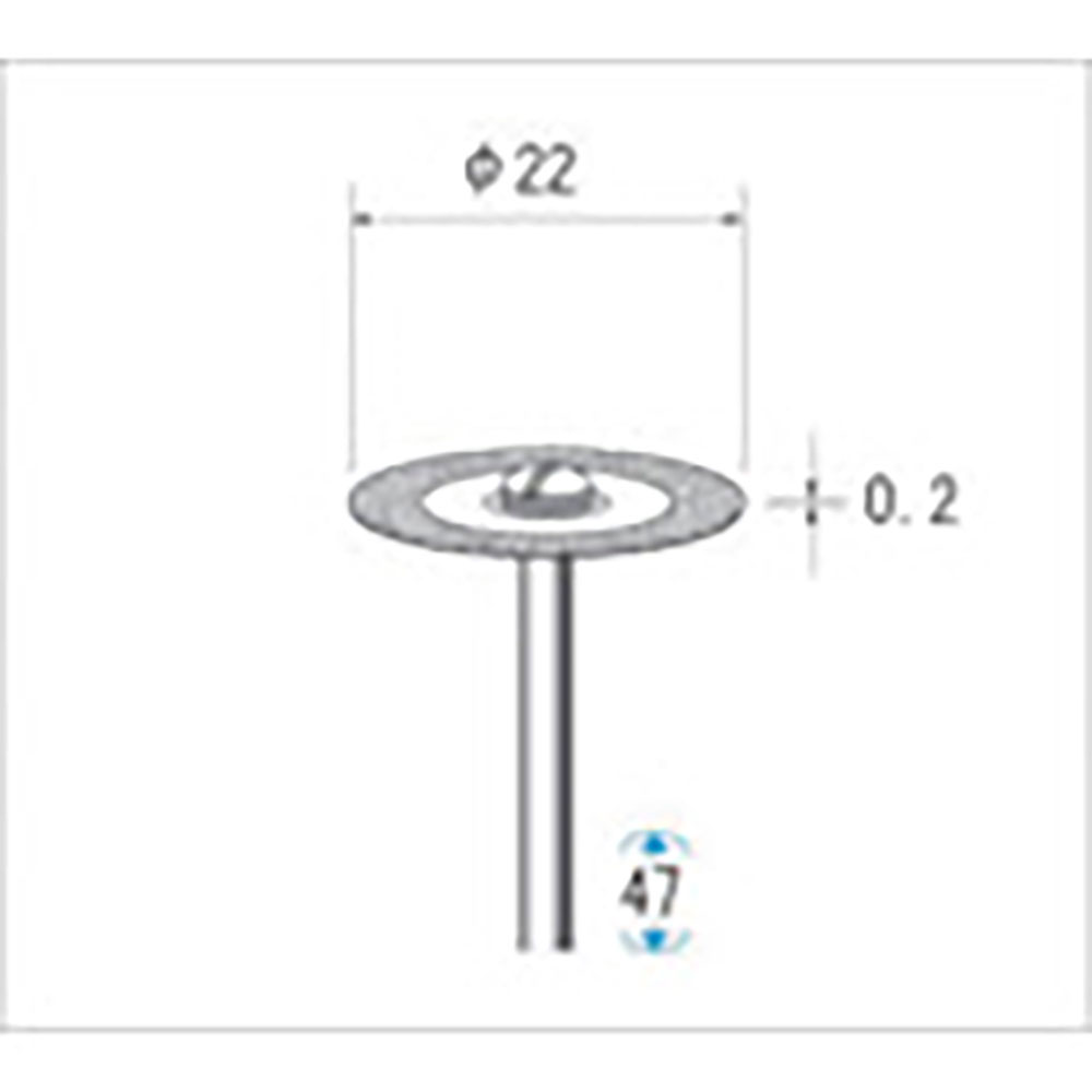 ナカニシ　電着ダイヤモンドディスク　φ２２×０．１５×軸φ３　＃３２０　１４０５９＿