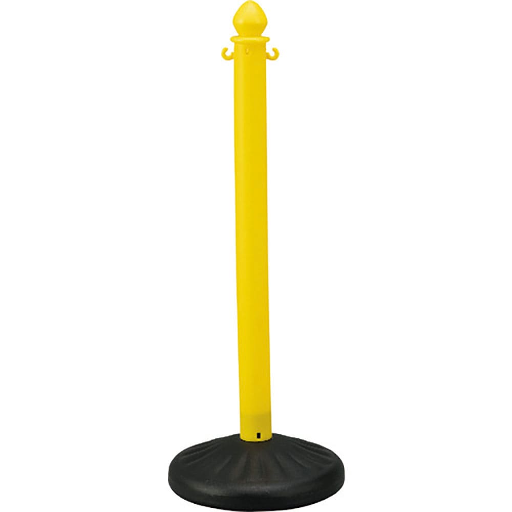 緑十字　チェーンスタンド　ポール：黄　ベース：黒　ＰＳＷ－Ｙ　高さ：９８５ｍｍ　注水ベースタイプ　＿