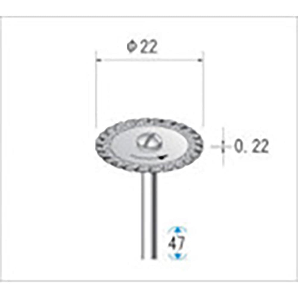 ナカニシ　電着ダイヤモンドディスク　φ２２×０．２２×軸φ３　＃３２０　１４１５６＿