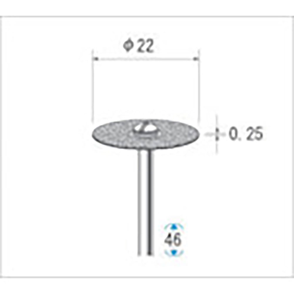 ナカニシ　電着ダイヤモンドディスク　φ２２×０．３×軸φ２．３４　＃１３０　１４３０３＿