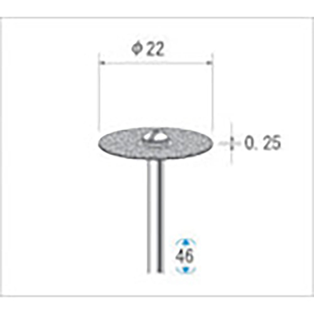 ナカニシ　電着ダイヤモンドディスク　φ２２×０．３×軸φ３　＃１３０　１４３１３＿