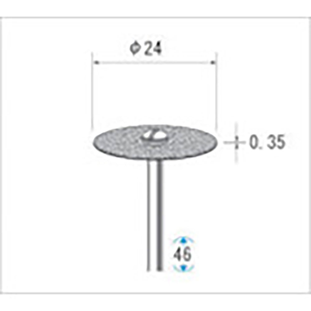 ナカニシ　電着ダイヤモンドディスク　φ２４×０．３×軸φ３　＃１３０　１４３１４＿
