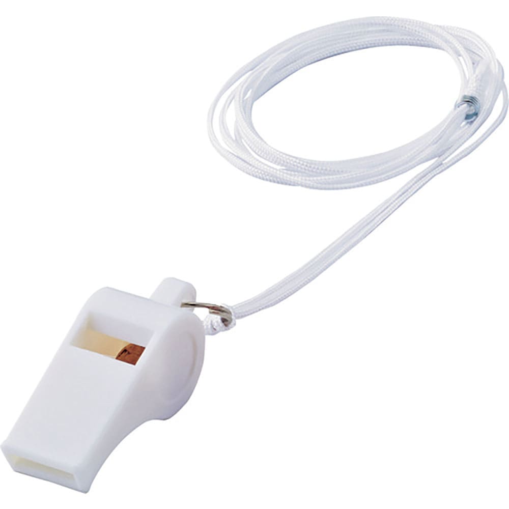 緑十字　笛（ホイッスル）　白　プラ笛４０２－Ｗ　全長５１．５ｍｍ　１２個組　プラスチック製　１４４＿