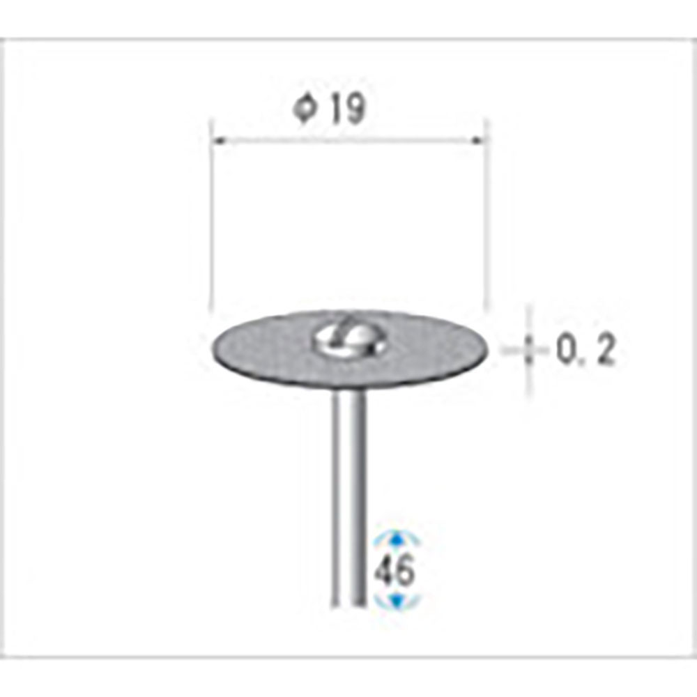 ナカニシ　メタルダイヤディスク　φ１９×０．２×軸φ３　＃２００　１４５２３＿
