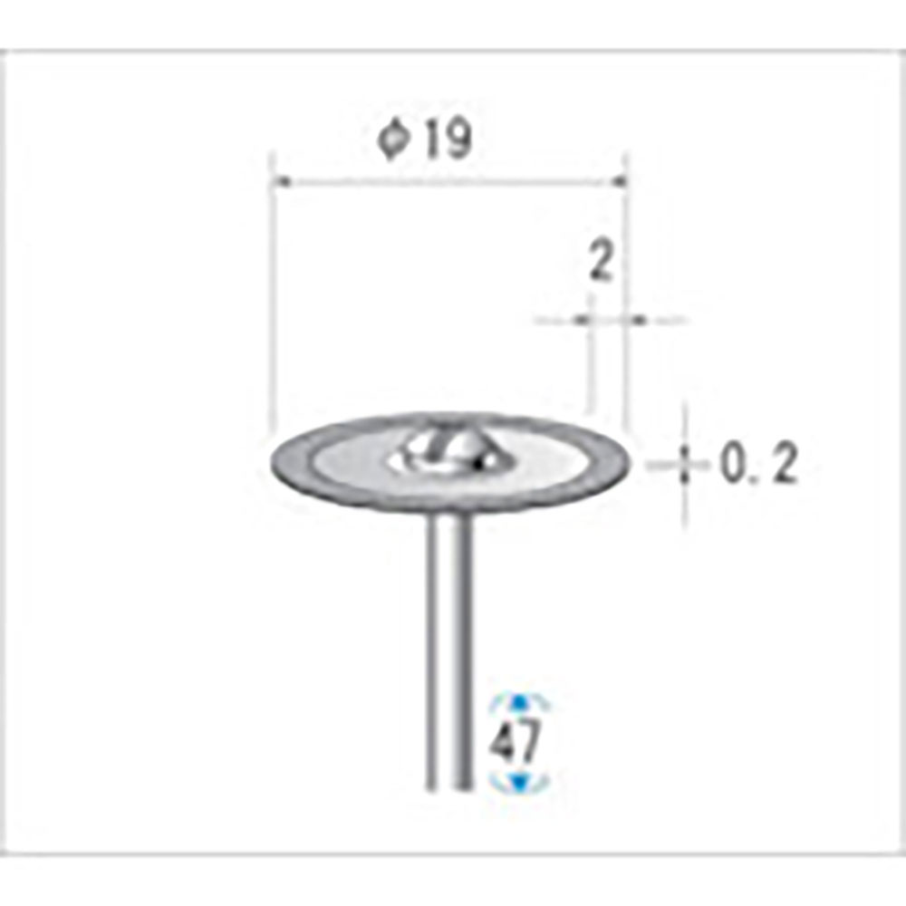 ナカニシ　メタルダイヤディスク　φ１９×０．２×軸φ３　＃２８０　１４５８１＿