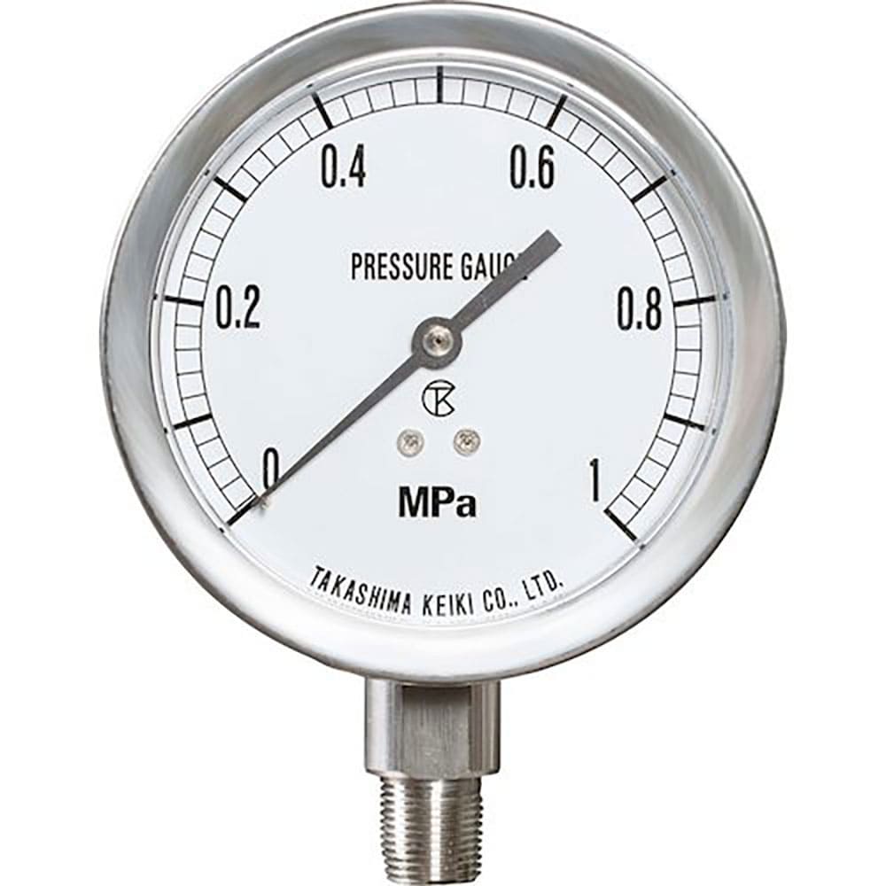 高島　ステンレス圧力計（Ａ枠立型・φ６０）圧力レンジ０．０～０．１６ＭＰａ　Ｒ１／４【１４６００１＿
