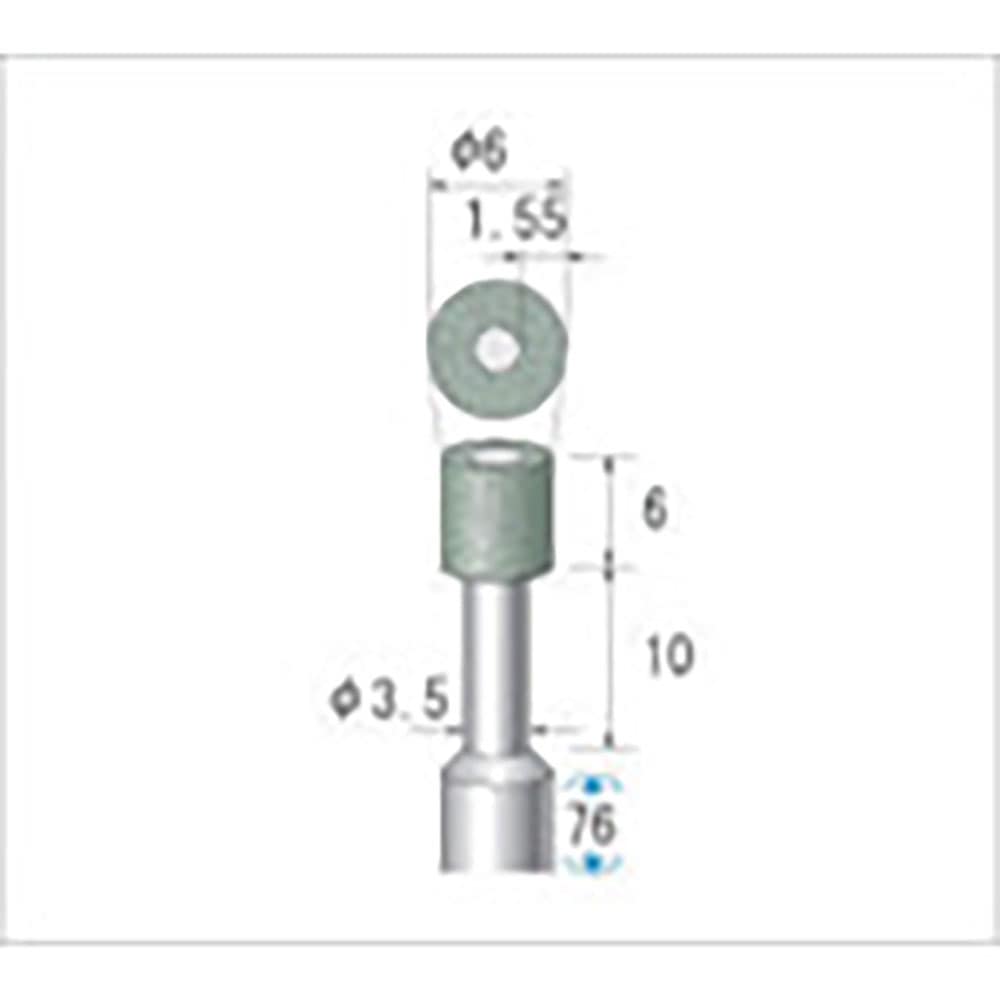 ナカニシ　ビトリファイドダイヤバー　円筒型　φ６×６×軸φ６　＃１８０　１４８３４＿