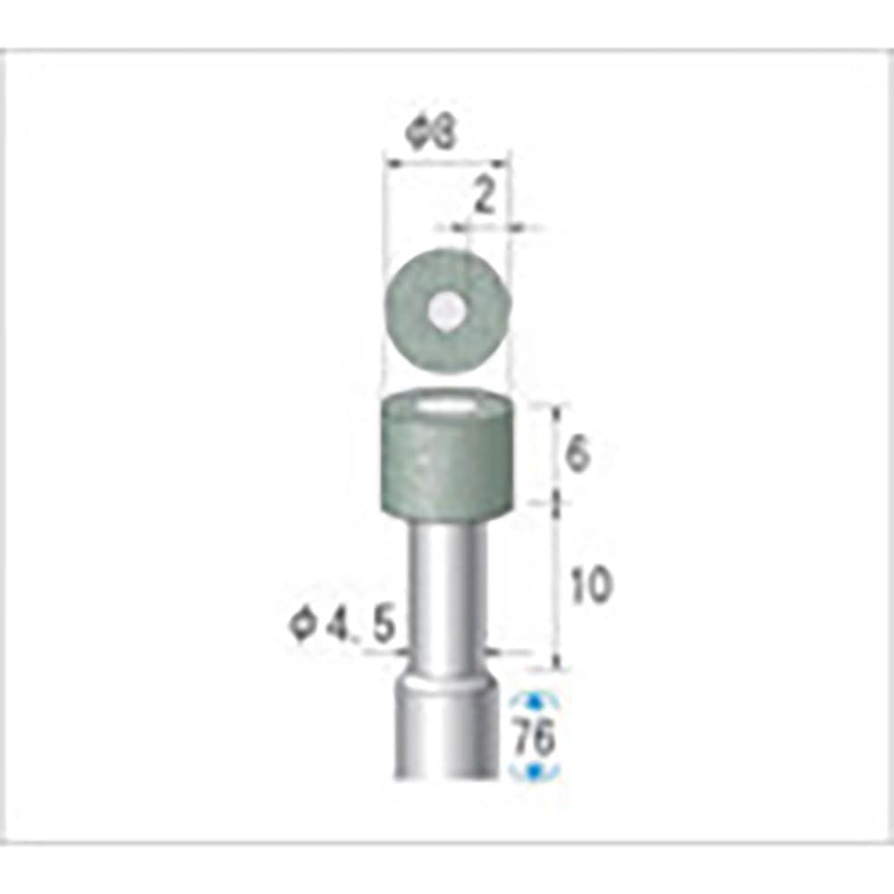 ナカニシ　ビトリファイドＣＢＮバー　円筒型　φ８×６×軸φ６　＃１８０　１４８７６＿