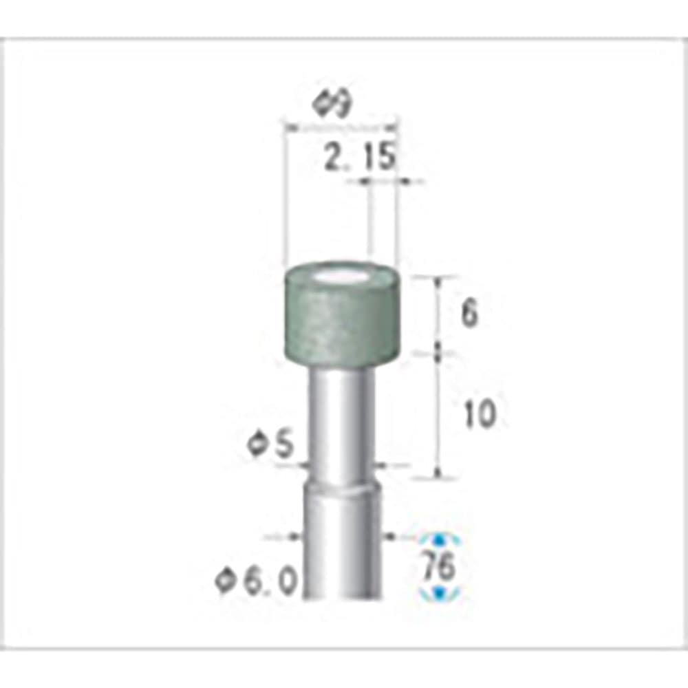 ナカニシ　ビトリファイドＣＢＮバー　円筒型　φ９×６×軸φ６　＃１８０　１４８７７＿