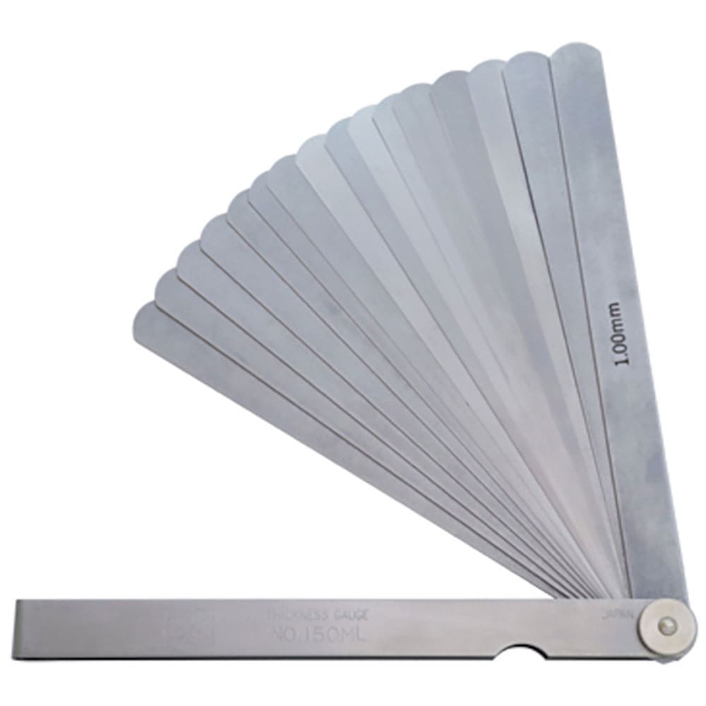 ＳＫ　スキマゲージ　シクネスゲージ　１５０ＭＬ　１５０ｍｍ　１９枚　厚さ０．０１～１．００ｍｍ　１＿