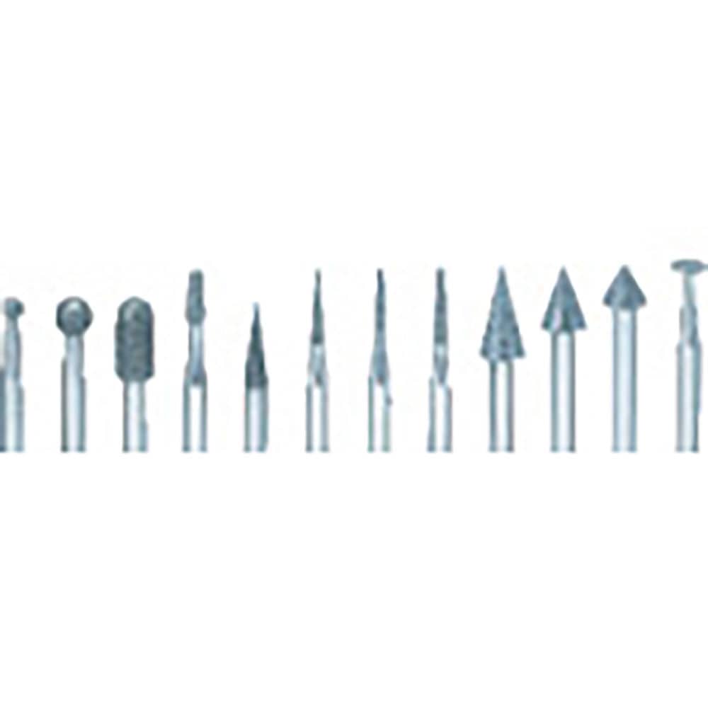 ナカニシ　電着ダイヤモンドバー　アソートセット　１２本入　軸φ３　１５３０５＿