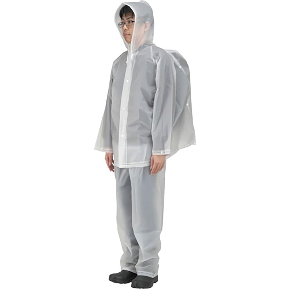 カジメイク　ＥＶＡレインスーツ（マチ付リュックサック）　クリア　ＬＬ　１５６０－９０－ＬＬ＿