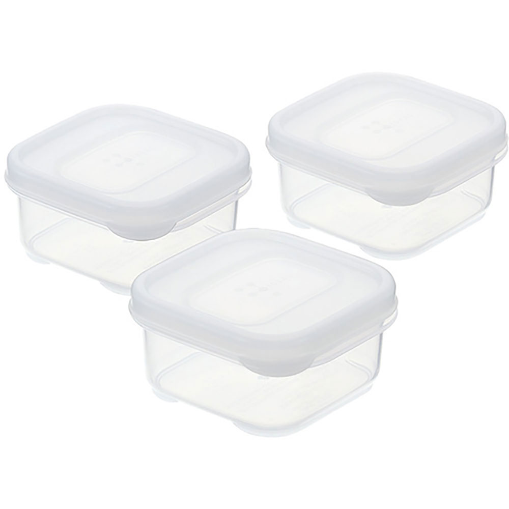 ｉｎｏｍａｔａ　食品保存容器　イデアルＩＤ－１０１（正角プチ・３Ｐ）クリアー　１６１１－Ｃ＿