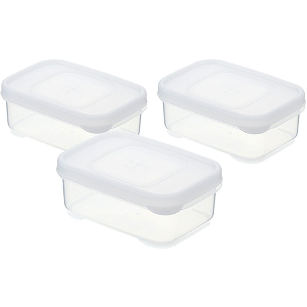 ｉｎｏｍａｔａ　食品保存容器　イデアルＩＤ－４０４（長角ミニ・３Ｐ）クリアー　１６４４－Ｃ＿