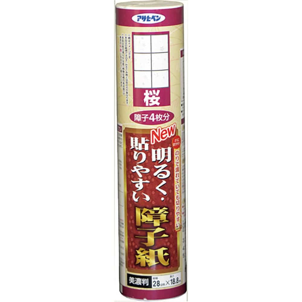 アサヒペン　ＮＥＷ明るく貼りやすい障子紙　２８ＣＭＸ１８．８Ｍ　９１２４桜　１６７６１３＿
