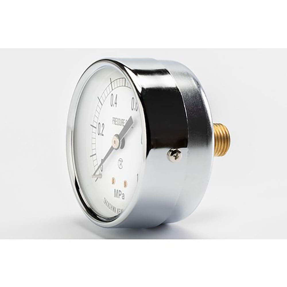 高島　小型圧力計（Ｄ枠埋込型・縁なし・中心ネジ・φ５０）圧力レンジ０．０～１０ＭＰａ　Ｒ１／４　１＿