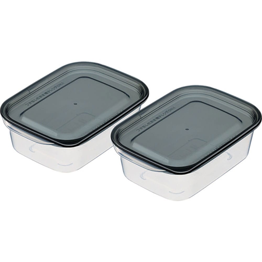 ｉｎｏｍａｔａ　楽ちんパック　角型４００ｍｌ　２個組クリアーブラック　１８３４－ＣＢＬＫ＿