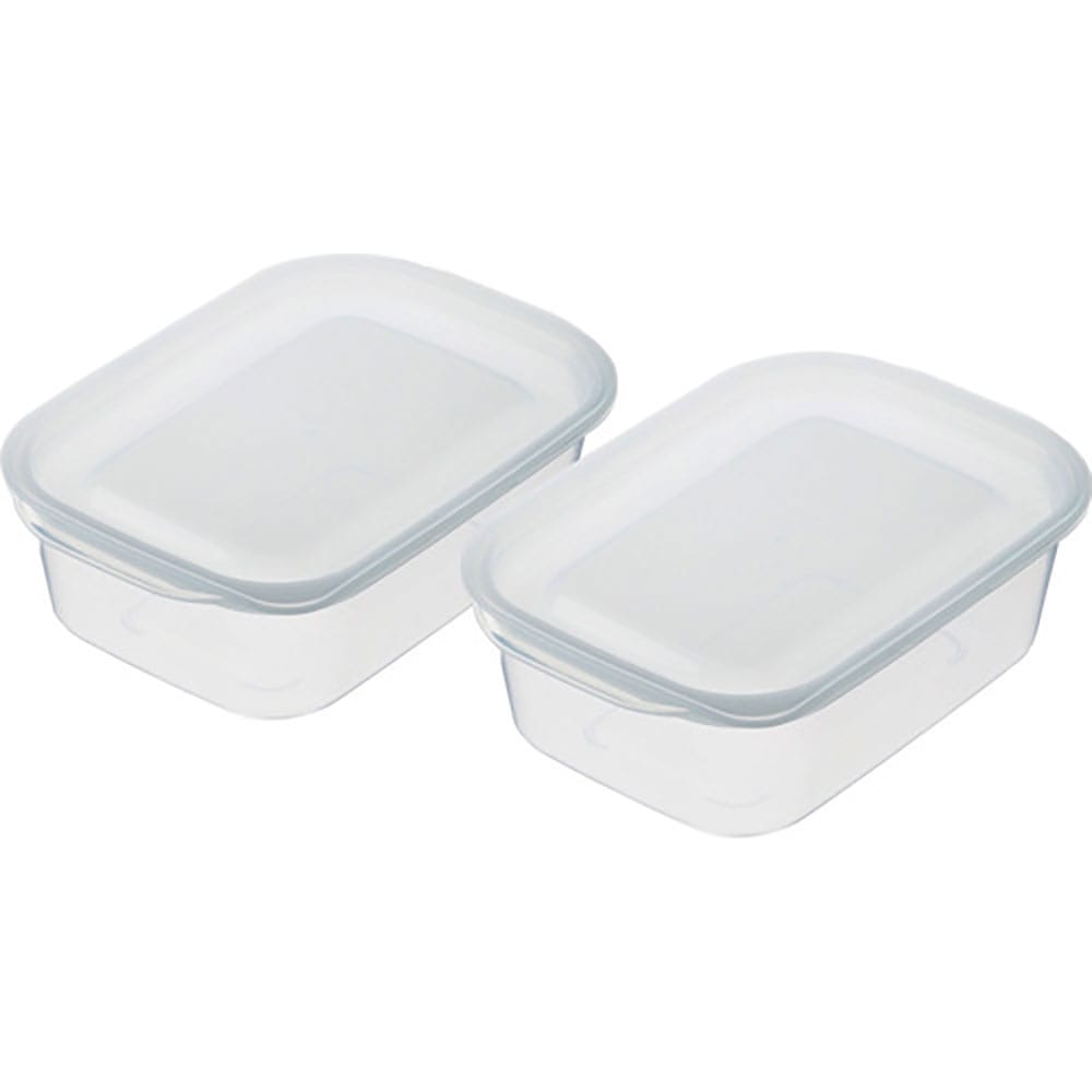 ｉｎｏｍａｔａ　楽ちんパック　角型４００ｍｌ　２個組クリアーホワイト　１８３４－ＣＷ＿