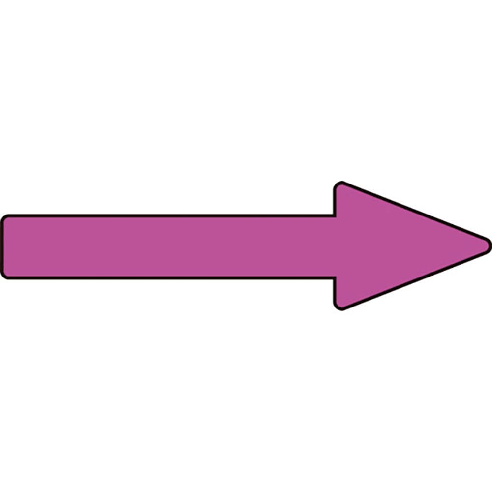 緑十字　配管方向表示ステッカー　→赤紫矢印　貼矢７６　２０×７０ｍｍ　１０枚組　アルミ　１９３４７＿