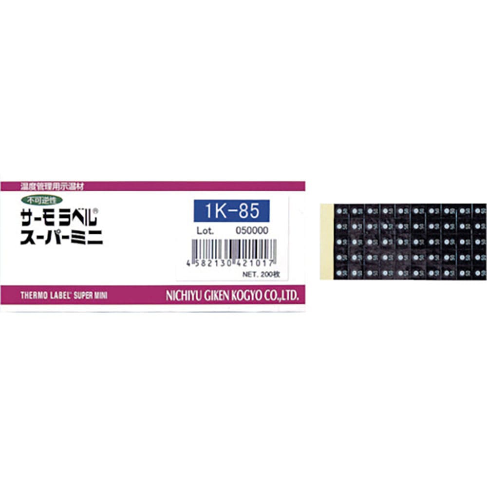 日油技研　サーモラベルスーパミニ１点表示　不可逆性　５０度　１Ｋ－５０＿