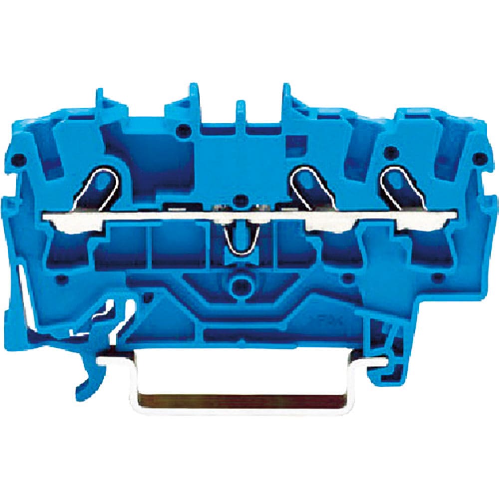 ＷＡＧＯ　スプリング式中継端子台　２００１シリーズ３線式用　青色　２００１－１３０４－ＰＫ＿