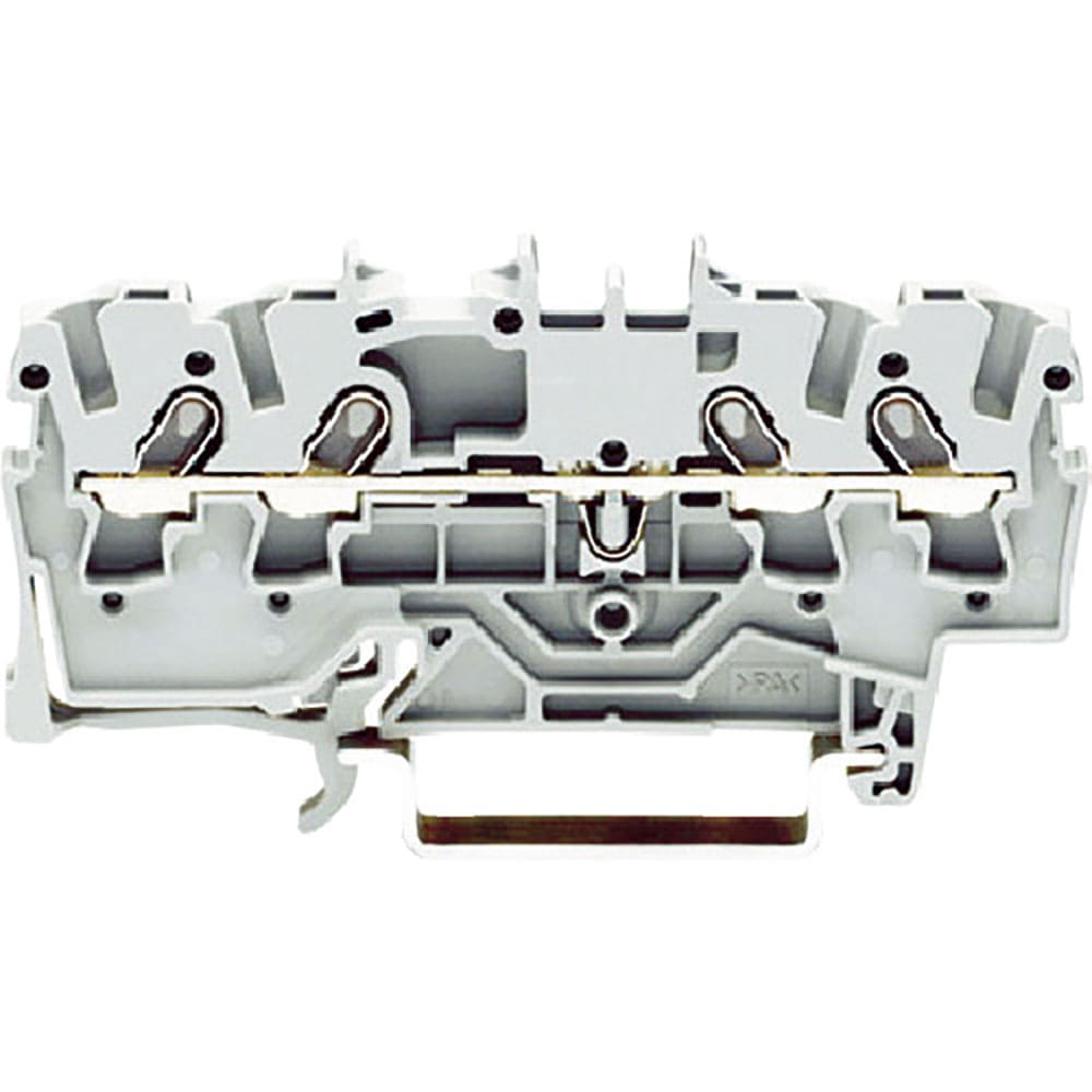 ＷＡＧＯ　スプリング式中継端子台　２００１シリーズ４線式用　グレー色　２００１－１４０１－ＰＫ＿