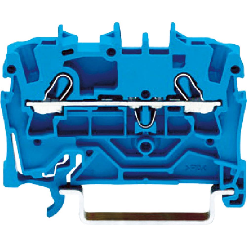 ＷＡＧＯ　スプリング式中継端子台　２００２シリーズ２線式用　青色　２００２－１２０４－ＰＫ＿