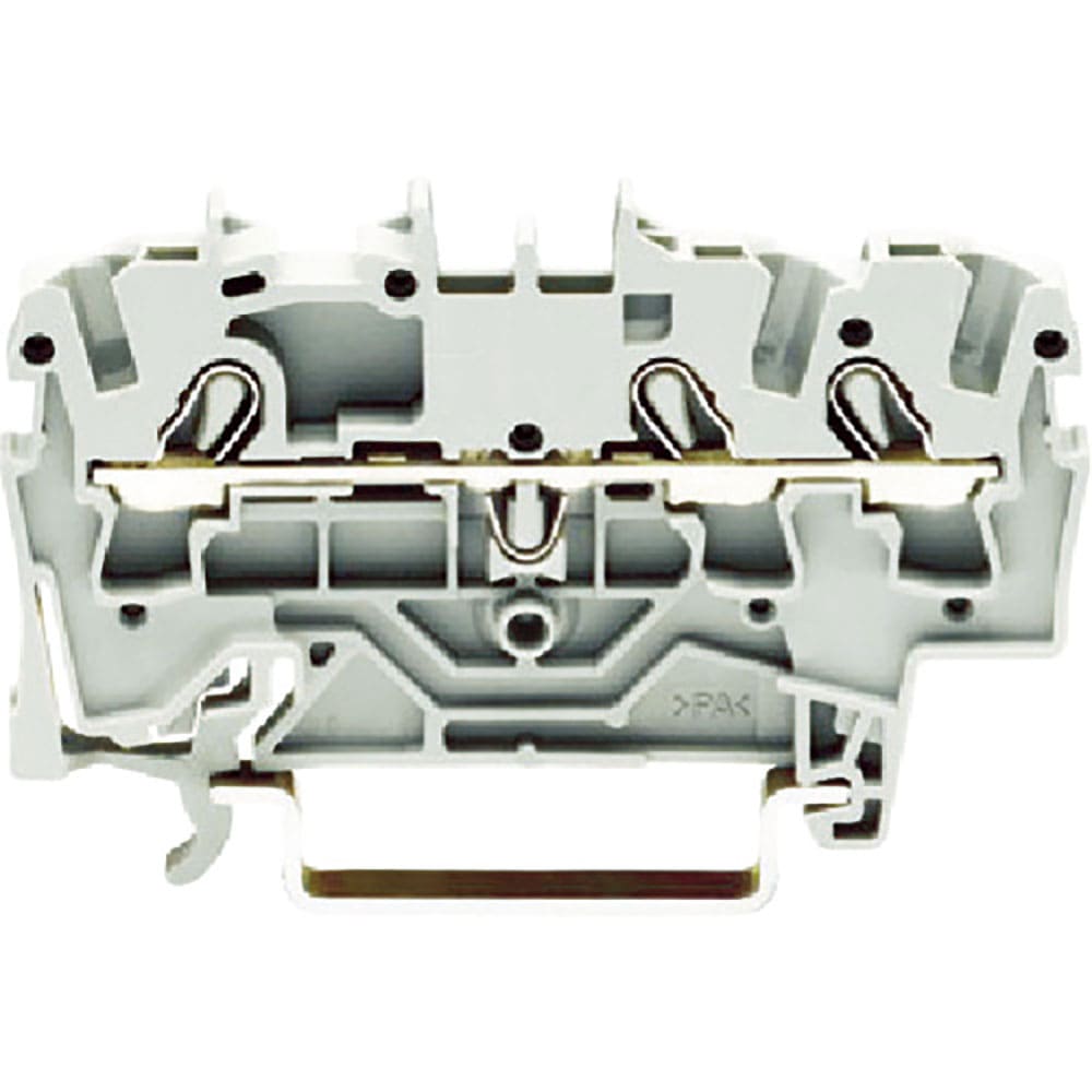 ＷＡＧＯ　スプリング式中継端子台　２００２シリーズ３線式用　グレー色　２００２－１３０１－ＰＫ＿