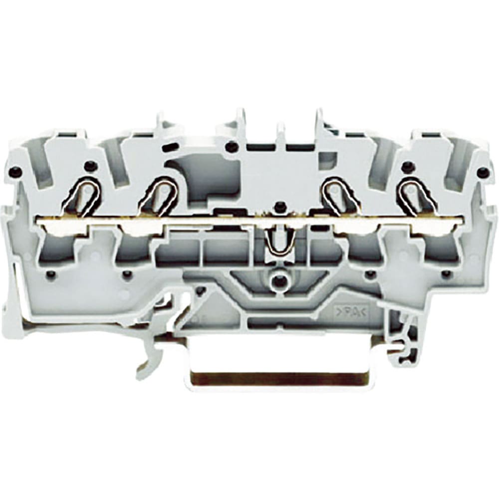 ＷＡＧＯ　スプリング式中継端子台　２００２シリーズ４線式用　グレー色　２００２－１４０１－ＰＫ＿