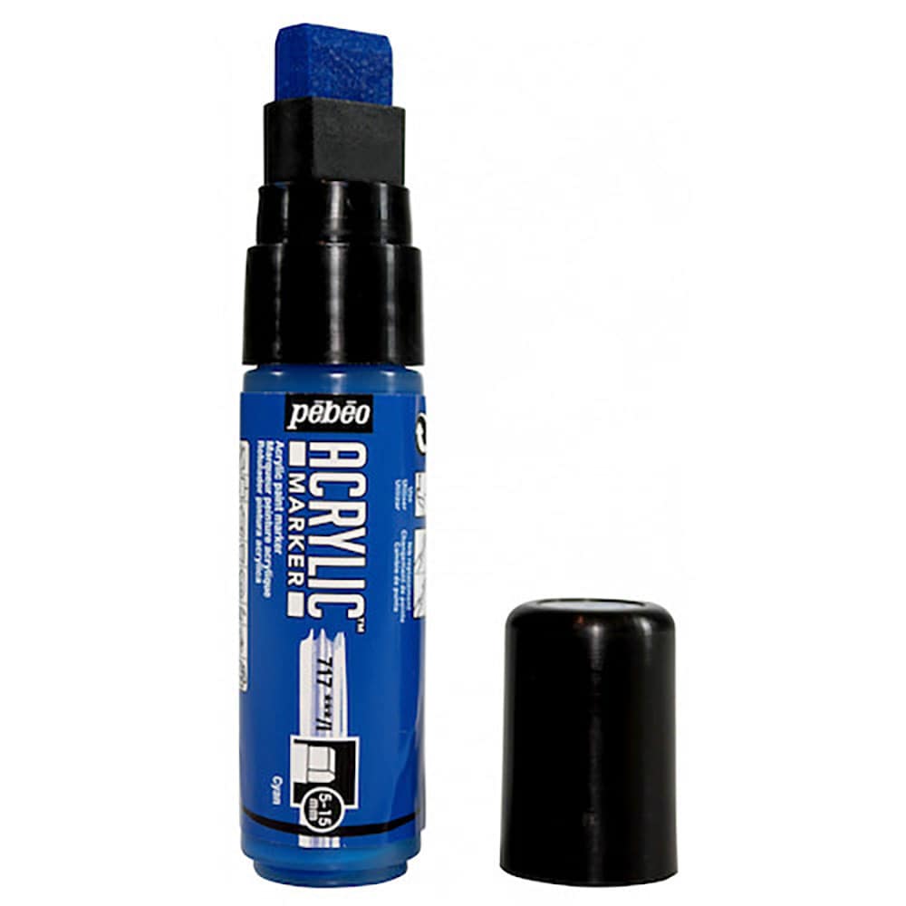 Ｐｅｂｅｏ　アクリリックマーカー　「５－１５ｍｍ」チズルフラットシアン　２０１７１７＿